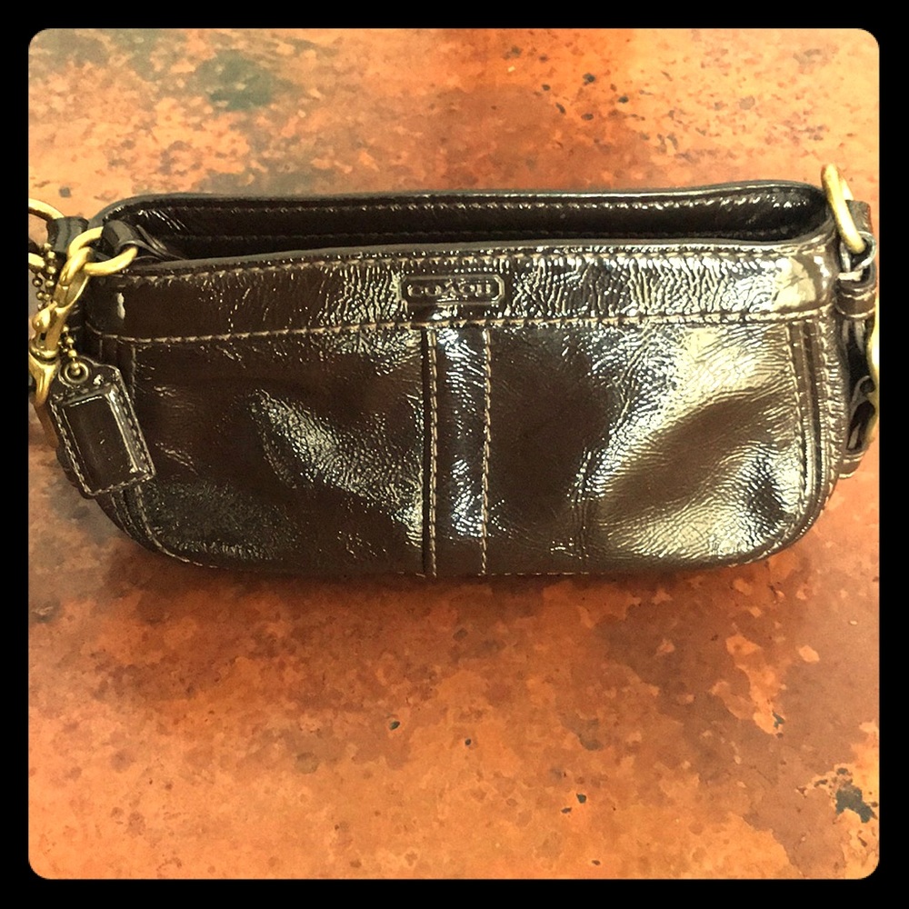 Patent Leather COACH Wristlet